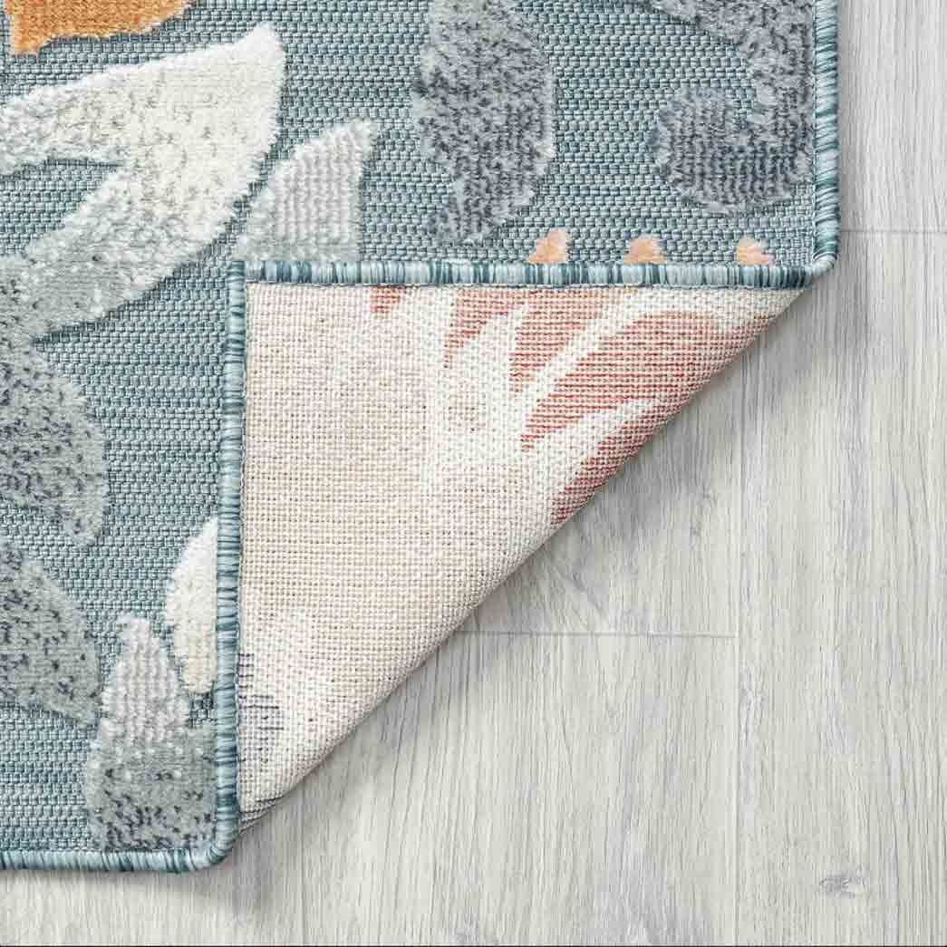 Tyse Area Rugs Tropic Aqua TRP1435 backing