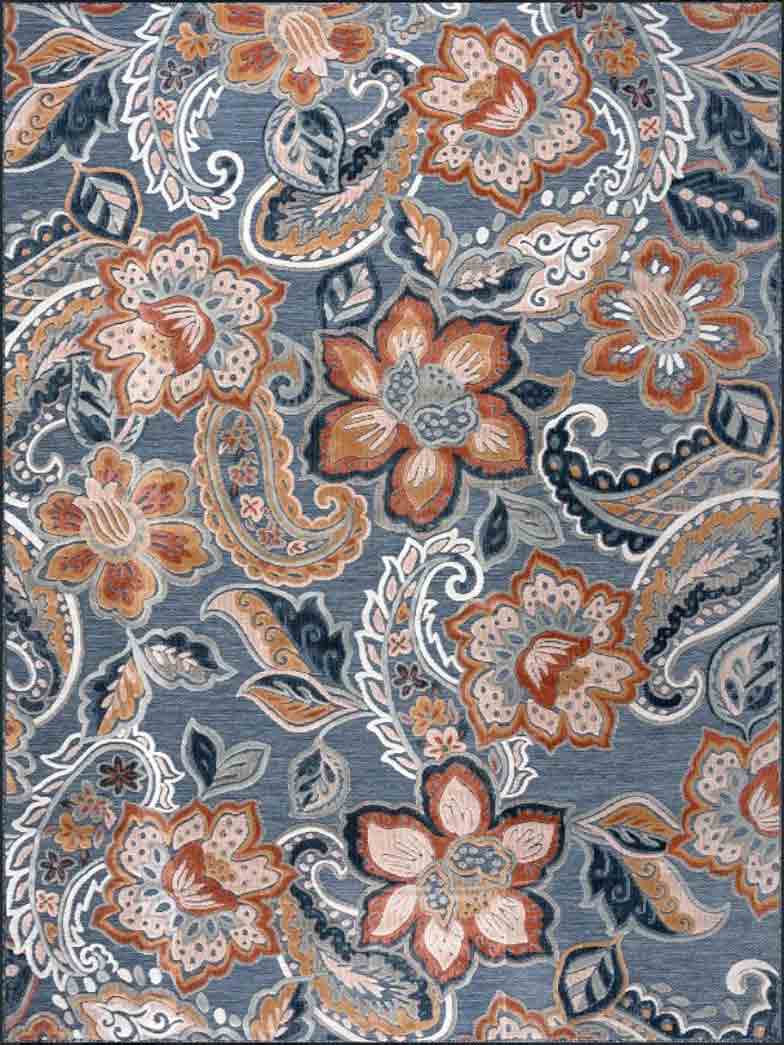 Tyse Area Rugs Tropic Dark Blue TRP1307