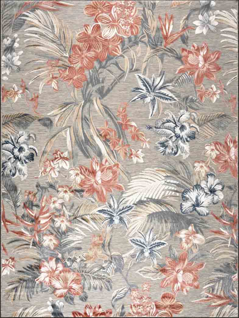 Tyse Area Rugs Tropic Gray TRP1009