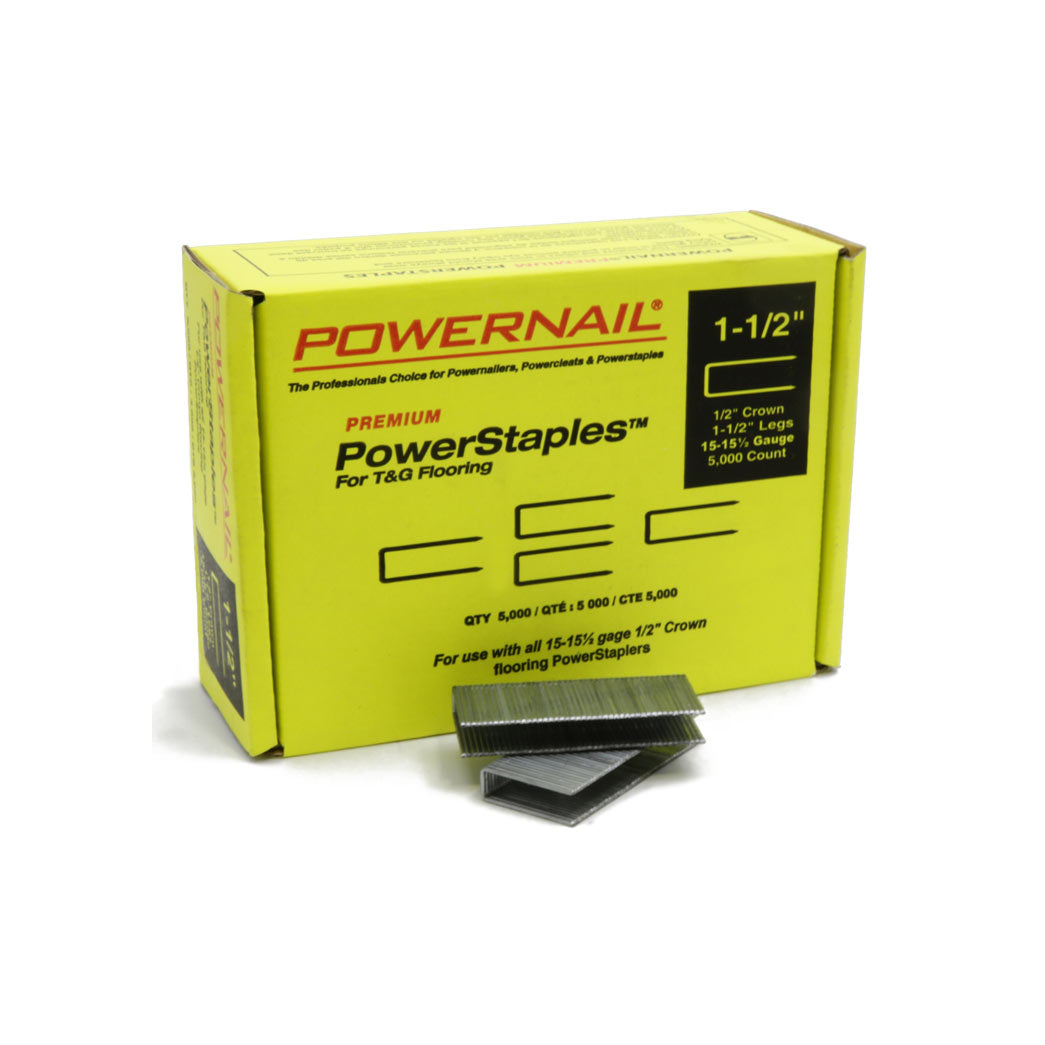 Powernail 15.5 GA PowerStaples 1 1.2'' 5M (5000ct) Item No: PS1505