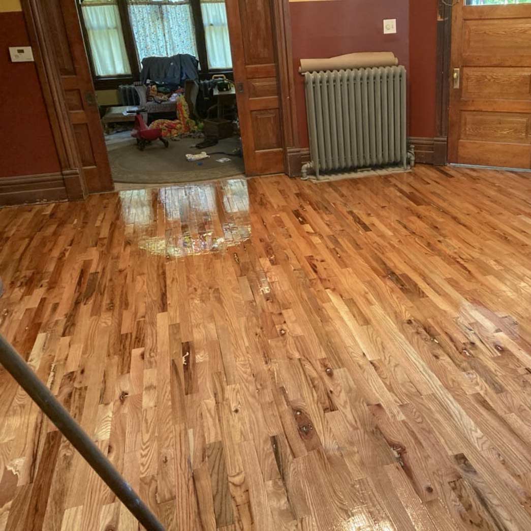 Unfinished red on sale oak flooring