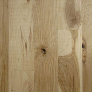 Unfinished Hickory #3 - 3 1/4" Wide 3/4" thick Strip Solid Hardwood Xulon Flooring