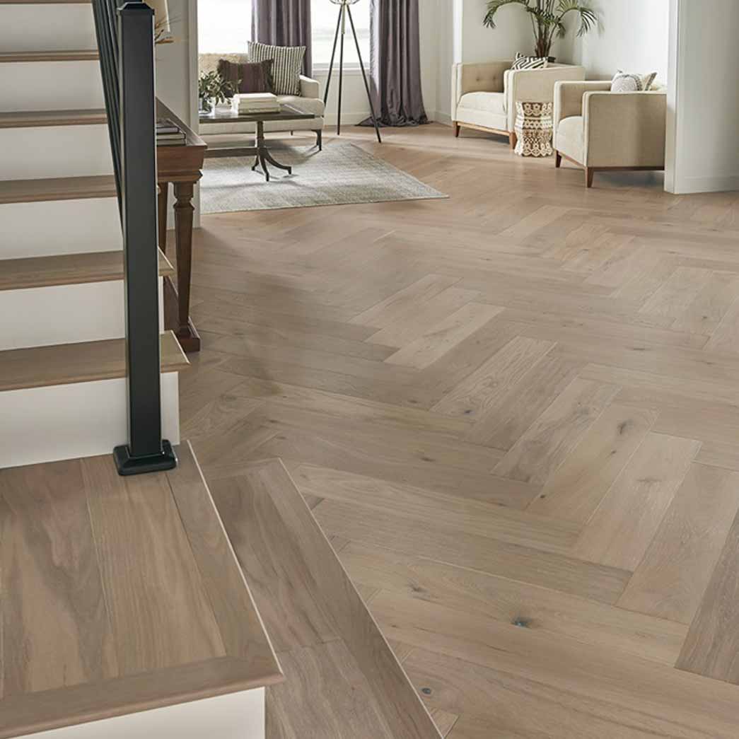 Mannington Hardwood Park City Herringbone Summit HPLS37SUMF1 Scene1